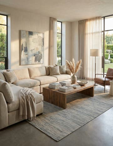 6' 3 x 9' 7 Hand Woven Kilim Modern Wool Rug