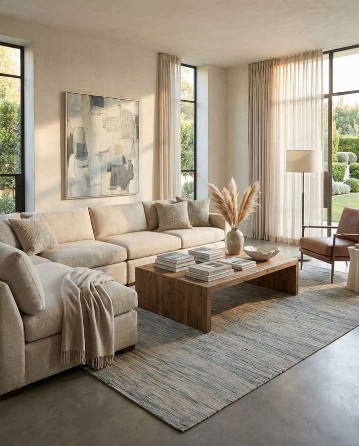 6' 3 x 9' 7 Hand Woven Kilim Modern Wool Rug