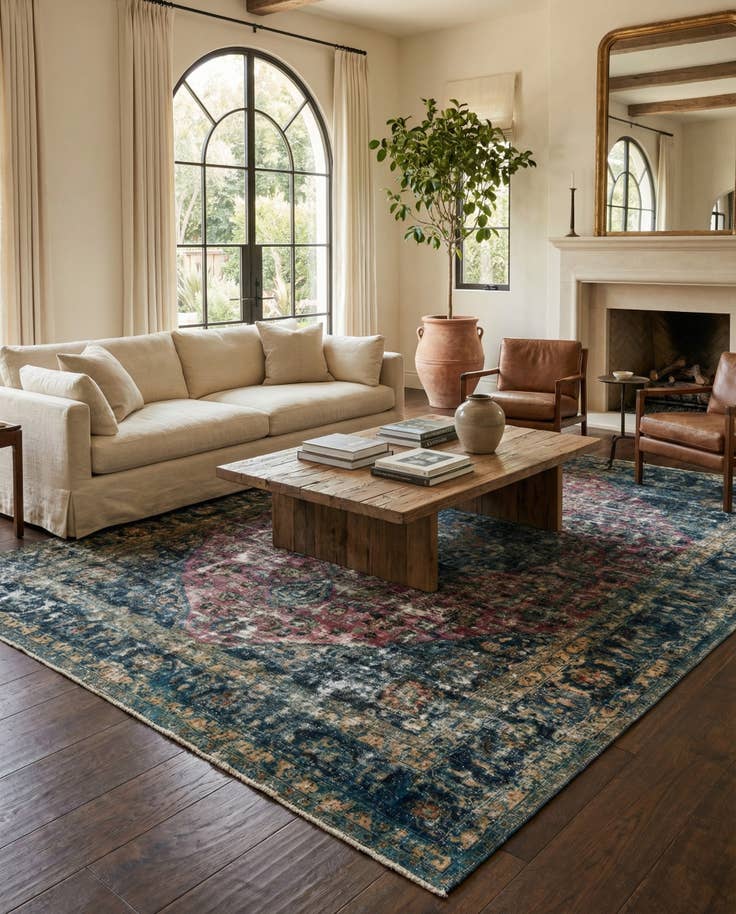 Detail image of 8' x 11' 2 Hand Knotted Ultra Vintage Persian Wool Rug