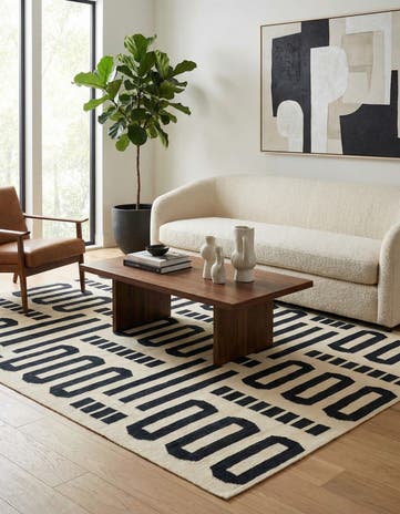 6' 3 x 7' 10 Hand Woven Kilim Modern Wool Rug