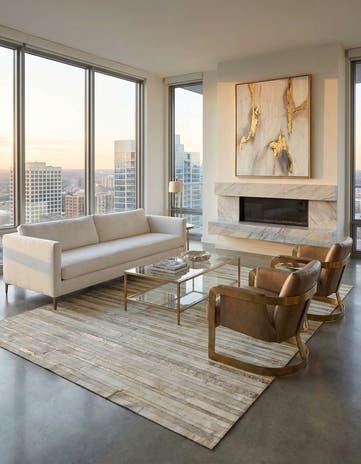 5' 3 x 7' 11 Cowhide - Patchwork Rug
