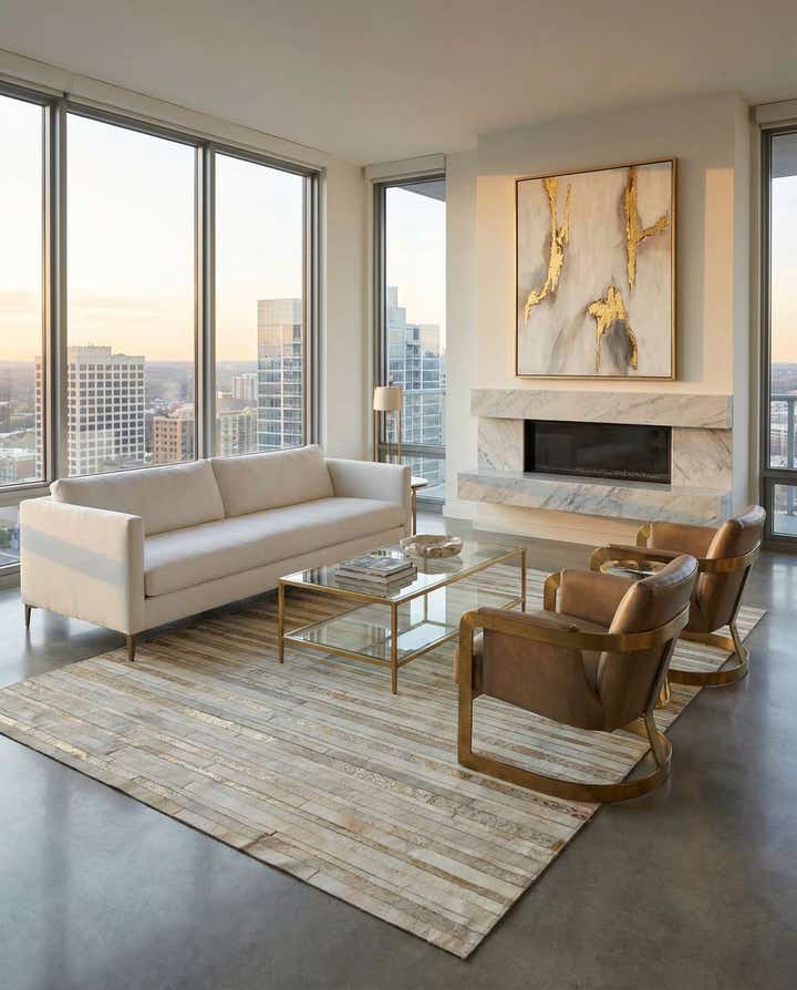 5' 3 x 7' 11 Cowhide - Patchwork Rug