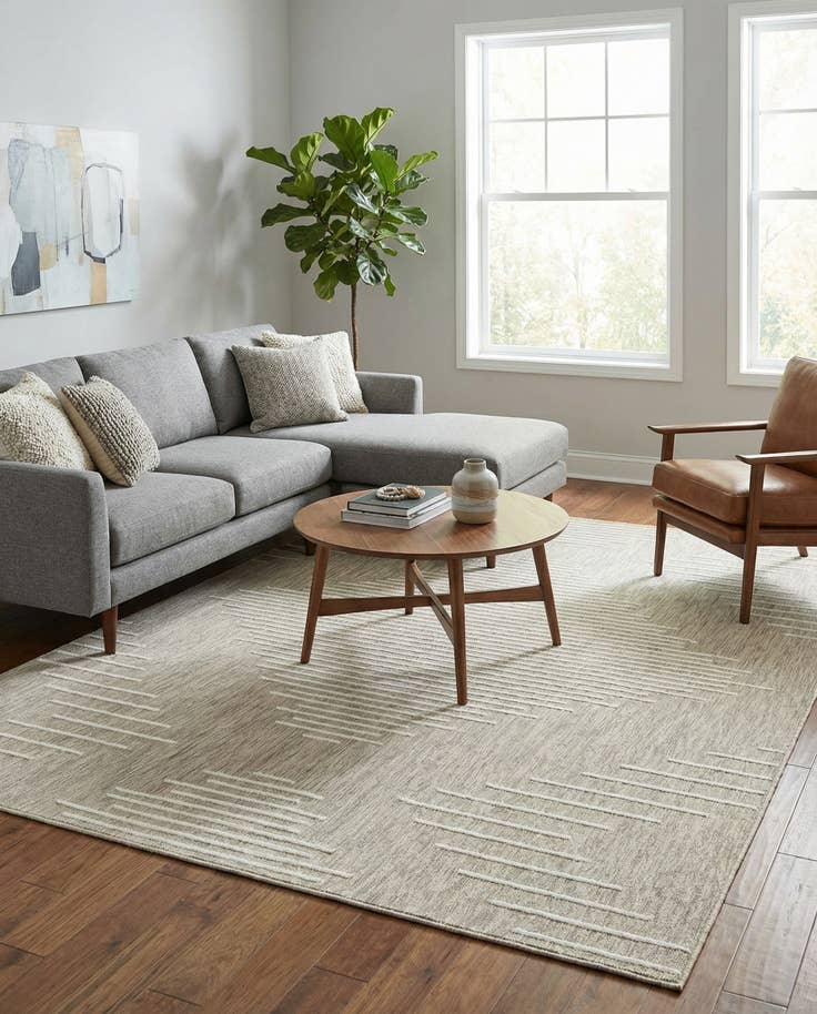 Detail image of 7' 10 x 10' Easy-Clean Modern Indoor / Outdoor Rug