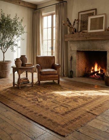 6' 3 x 8' 2 Hand Woven Sumak Wool Rug