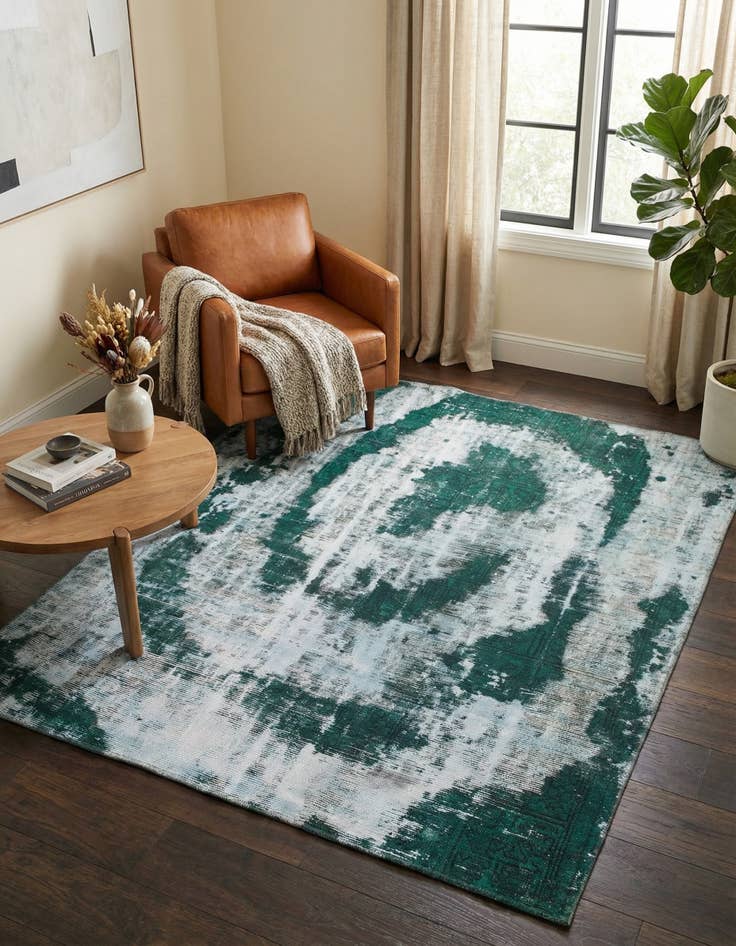 Detail image of 5' 10 x 6' 6  Hand Knotted Ultra Vintage Persian Wool Square Rug