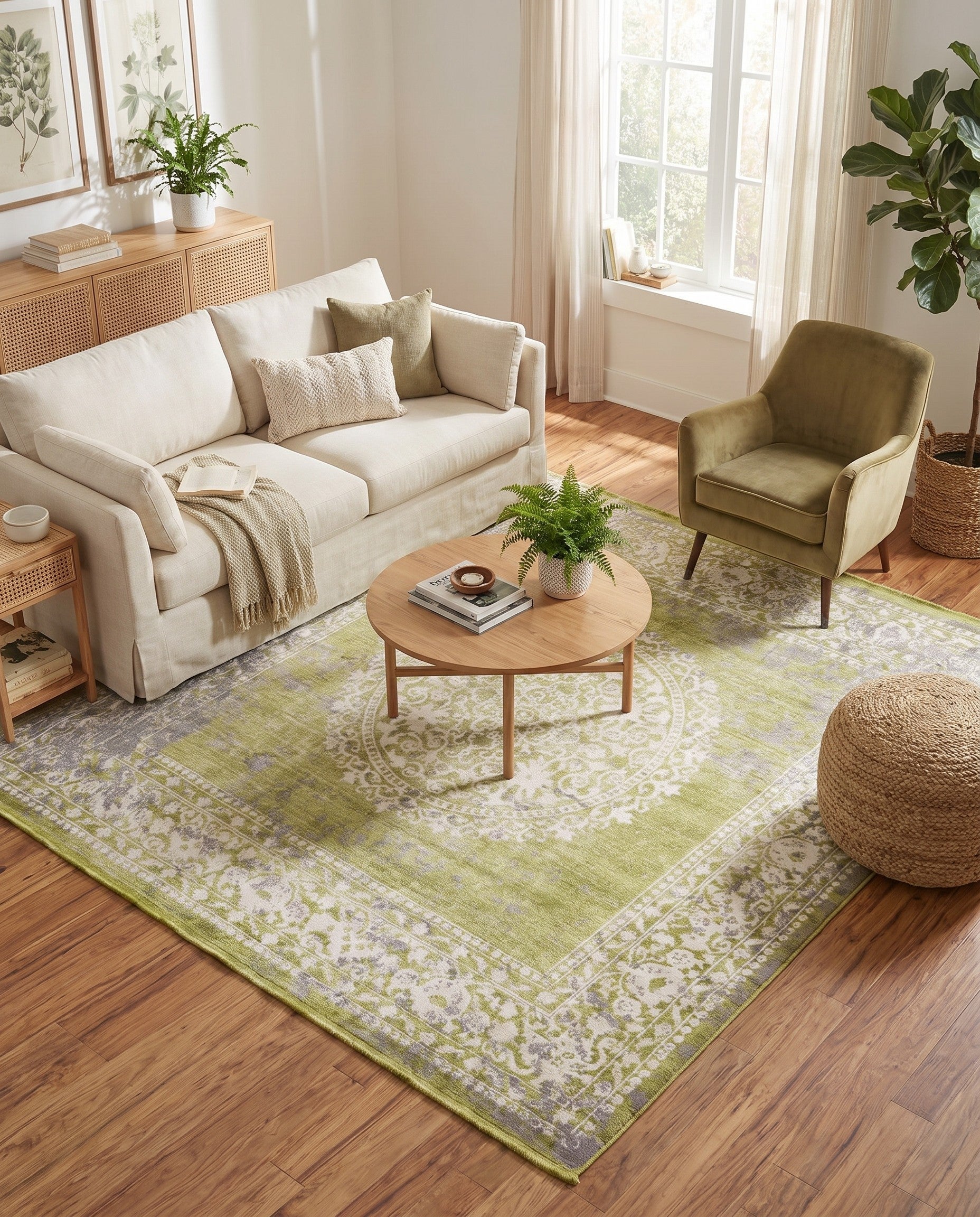 8' x 8' Modern Classical Square Rug