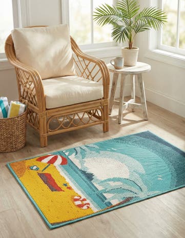 2' x 3' Easy-Clean Coastal Indoor / Outdoor Rug