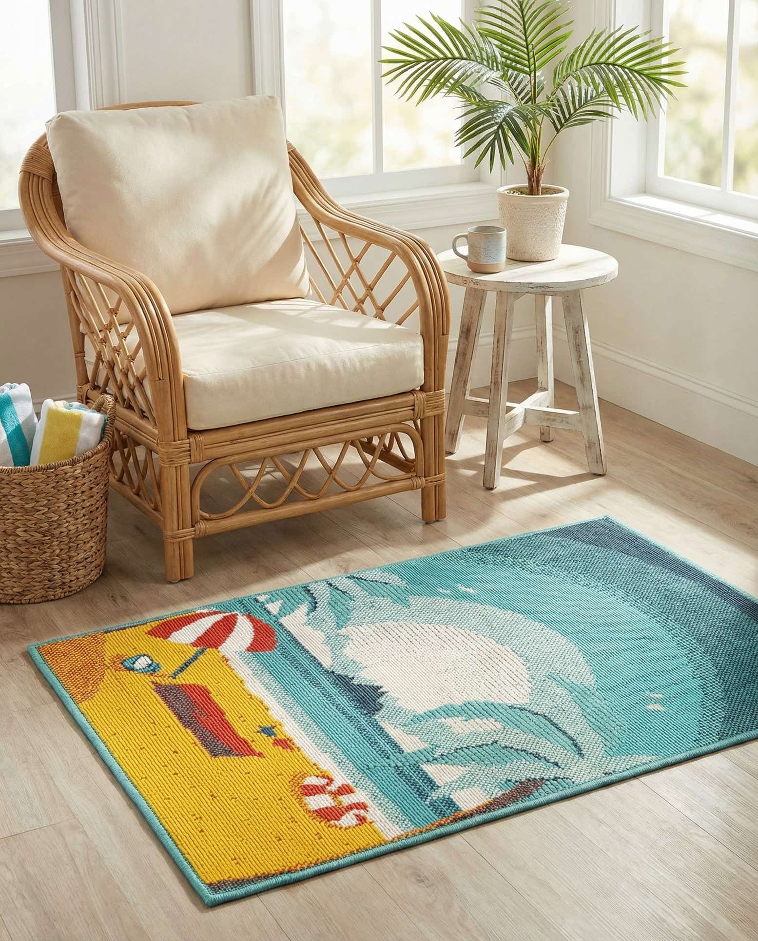 2' x 3' Easy-Clean Coastal Indoor / Outdoor Rug