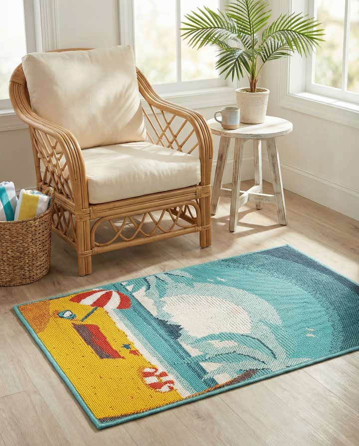 2' x 3' Easy-Clean Coastal Indoor / Outdoor Rug