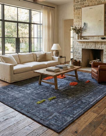 7' 3 x 9' 10 Hand Knotted Ultra Vintage Persian Wool Rug