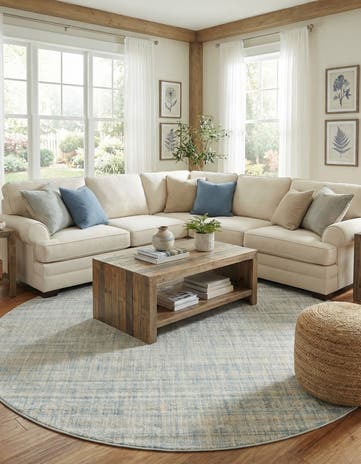 Silver Mist Apollo Round Rug