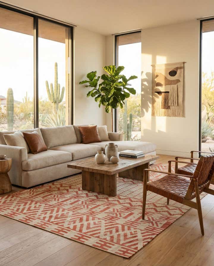 6' 10 x 9' 7 Hand Woven Kilim Modern Wool Rug