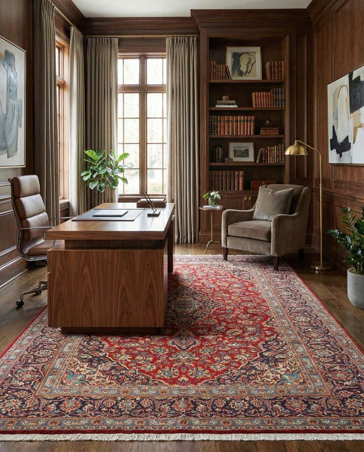 7' 1 x 10' 6 Kashan Wool Rug