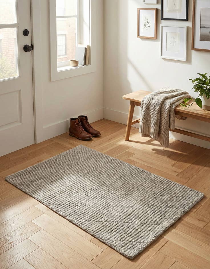 Detail image of 2' x 3' 1 WoolCraft Geometric Rug