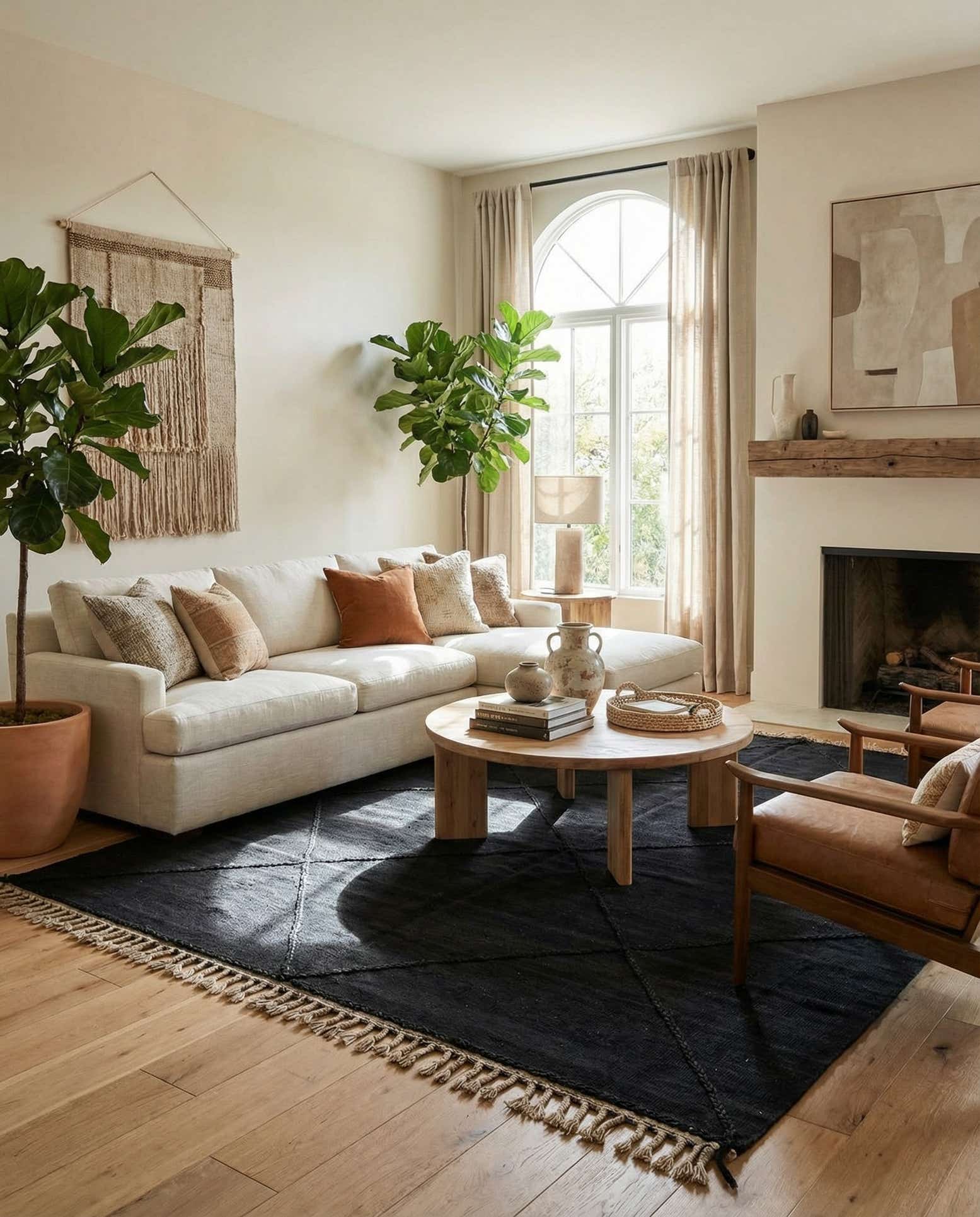 6' 7 x 10' 1 Hand Knotted Moroccan Wool Rug