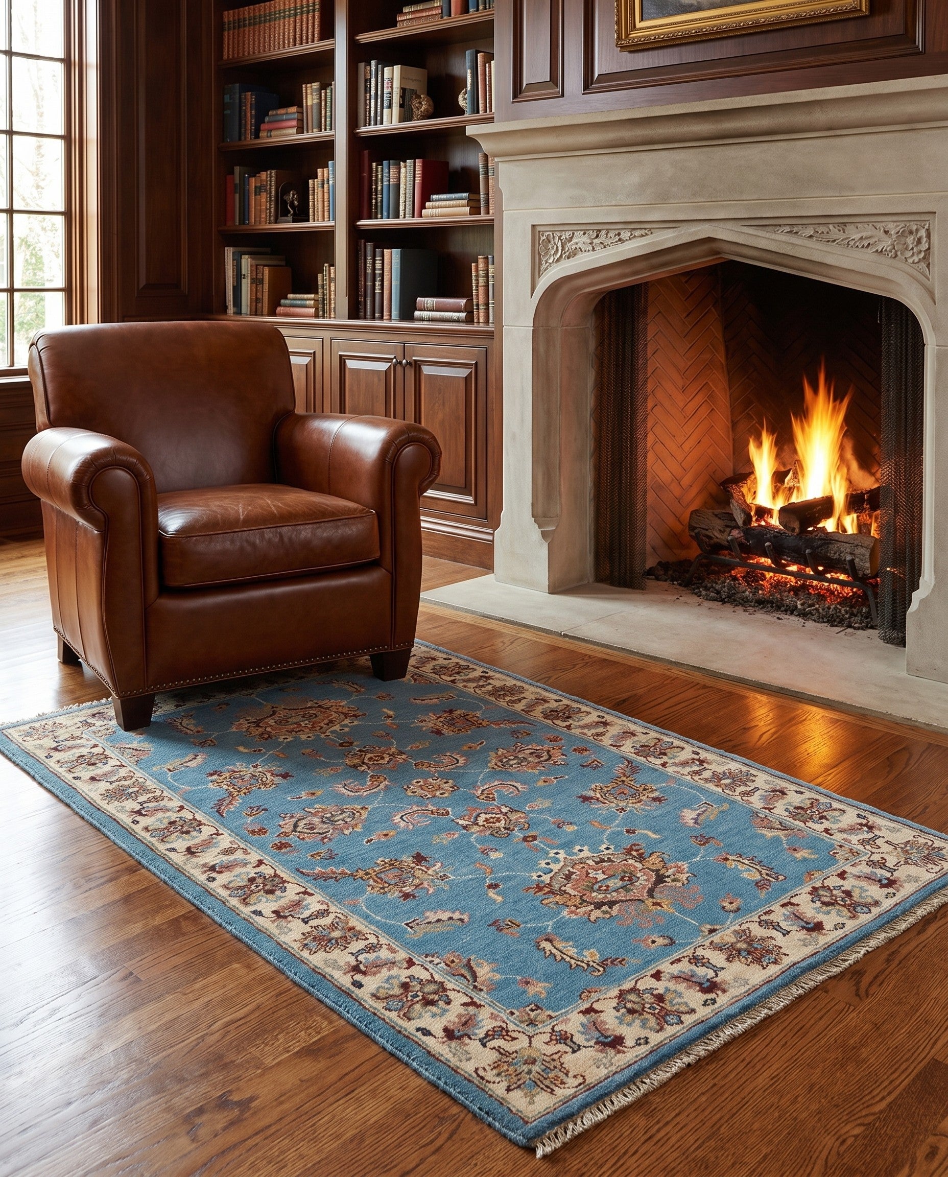 2' 11 x 5' 1 Hand Knotted Ziegler Rug