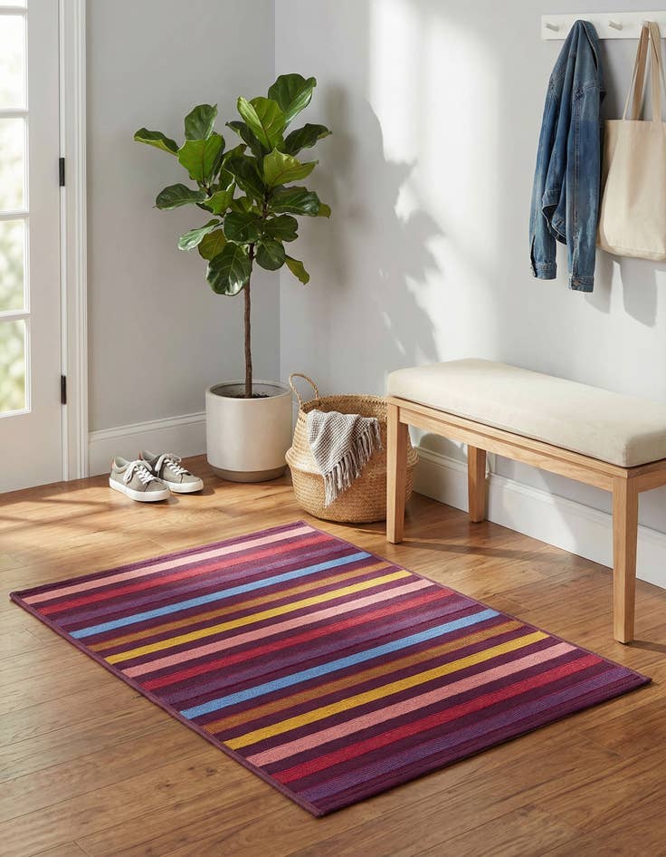 Detail image of  2' x 3'  Washable Ribbon Indoor / Outdoor Rug