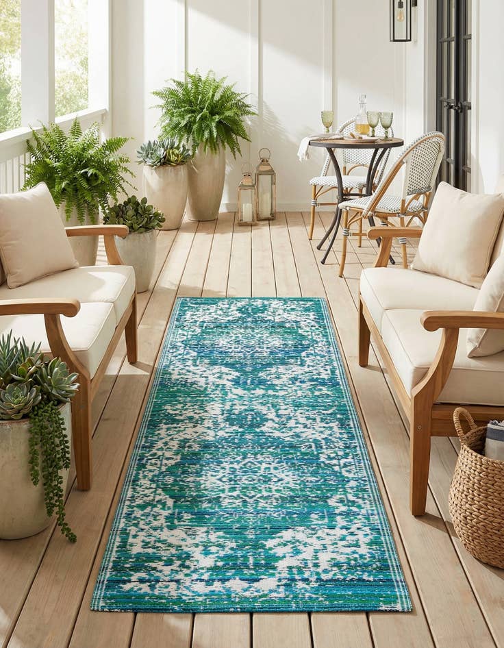 Detail image of  2' x 6'  Washable Vista Breeze Indoor / Outdoor Runner Rug