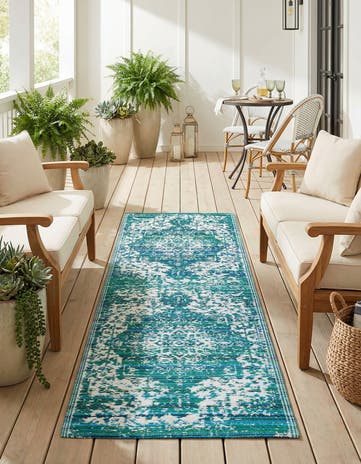 2' x 6' Easy-Clean Vista Breeze Indoor / Outdoor Runner Rug