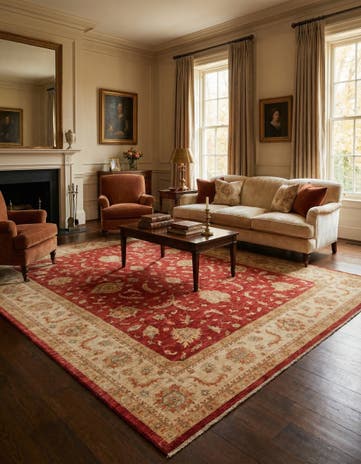 10' x 12' 11 Hand Knotted Peshawar Ziegler Rug