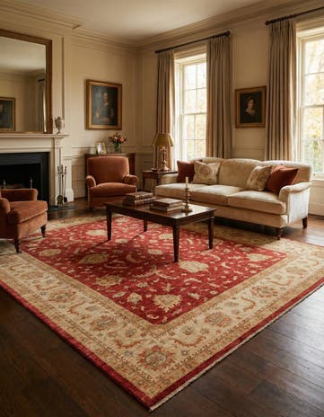 10' x 12' 11 Hand Knotted Peshawar Ziegler Rug