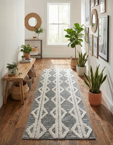 Anthracite Gray Sabrina Soto Casa Palma Runner Rug