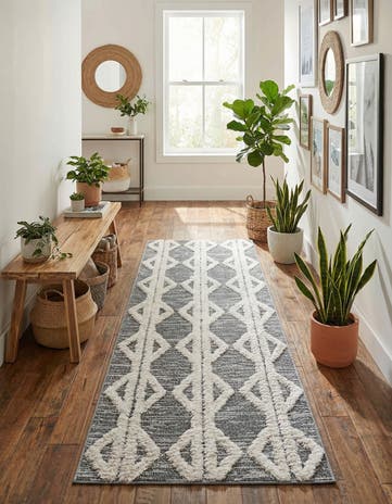 Anthracite Gray Sabrina Soto Casa Palma Runner Rug