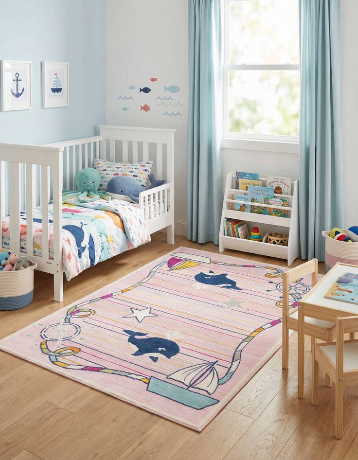 Detail image of 5' 3 x 7' 7  Washable  Indoor / Outdoor Rug