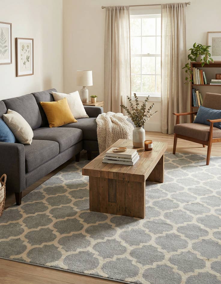 Detail image of 7' 10 x 11' Trellis Rug