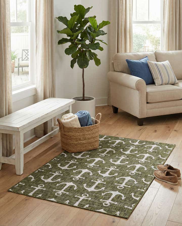 3' x 5' 3 Easy-Clean Coastal Indoor / Outdoor Rug