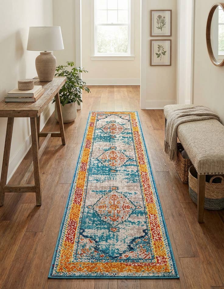 Detail image of 2' 7 x 10'  Washable Arte Runner Rug