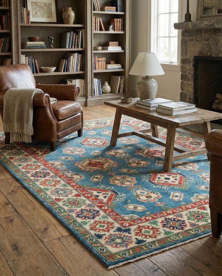5' 9 x 7' 9 Hand Knotted Kazak Rug