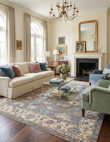 8' x 10' Hand Knotted Oushak Rug