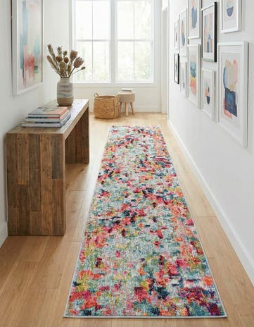 2' 7 x 12' Washable Theia Runner Rug