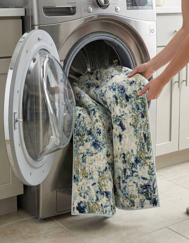 Detail image of  2' 7 x 10'  Washable Theia Runner Rug