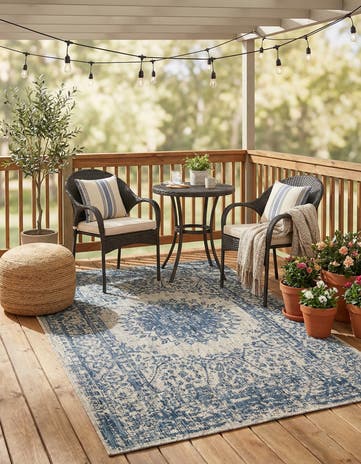 4' x 6' Easy-Clean Traditional Indoor / Outdoor Rug