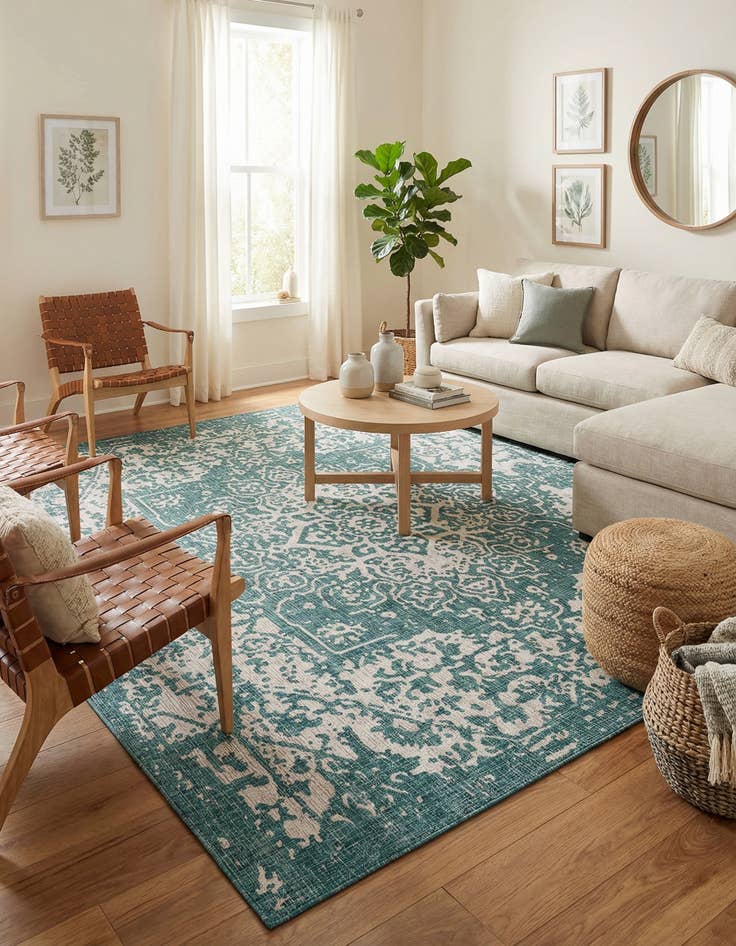 Detail image of 10' 8 x 10' 8  Washable Jill Zarin Dubai Indoor / Outdoor Square Rug