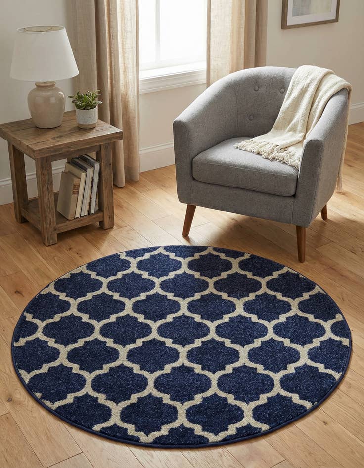 Detail image of 3' x 3' Trellis Round Rug
