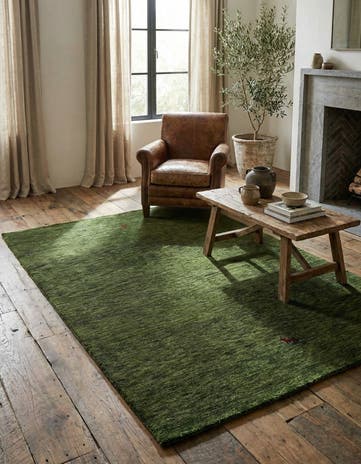 4' x 6' Hand Knotted Gabbeh Wool Rug