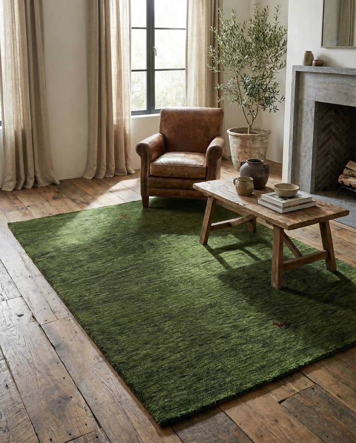 Detail image of 4' x 6' Hand Knotted Gabbeh Wool Rug