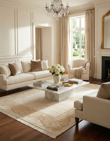 7' x 9' 6 Hand Knotted Darya Wool Rug