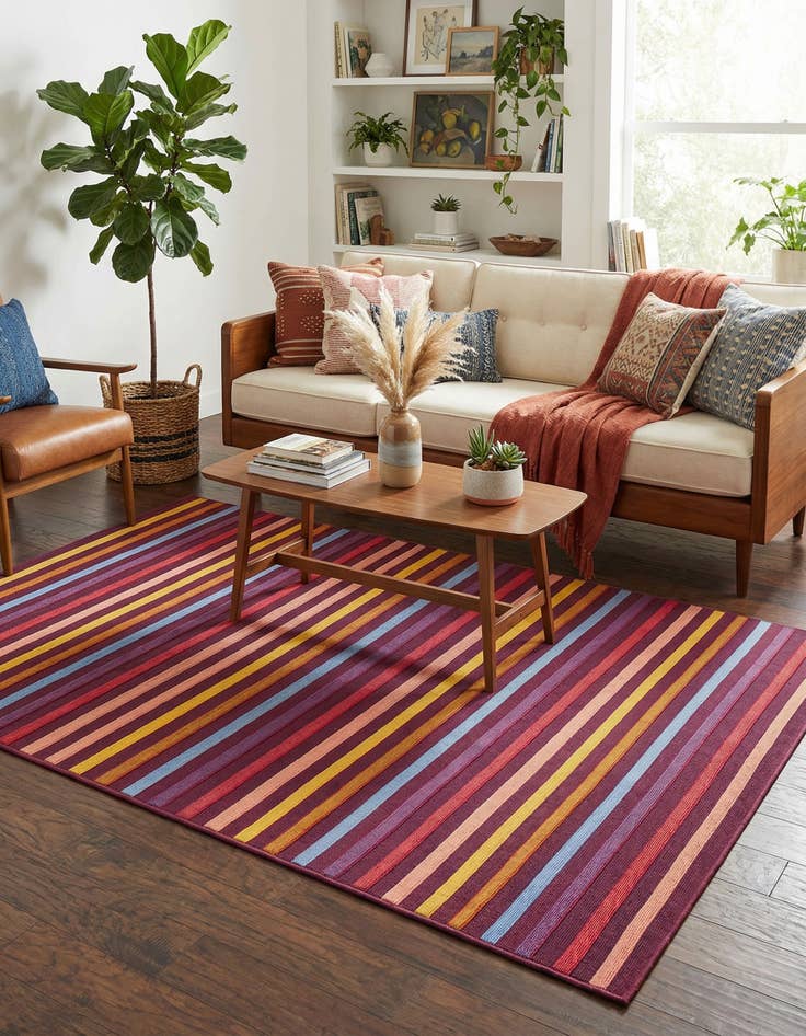 Detail image of  4' x 6'  Washable Ribbon Indoor / Outdoor Rug