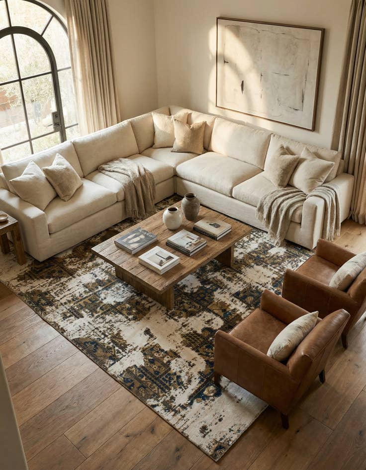 Detail image of 7' 5 x 10'  Hand Knotted Ultra Vintage Persian Wool Rug