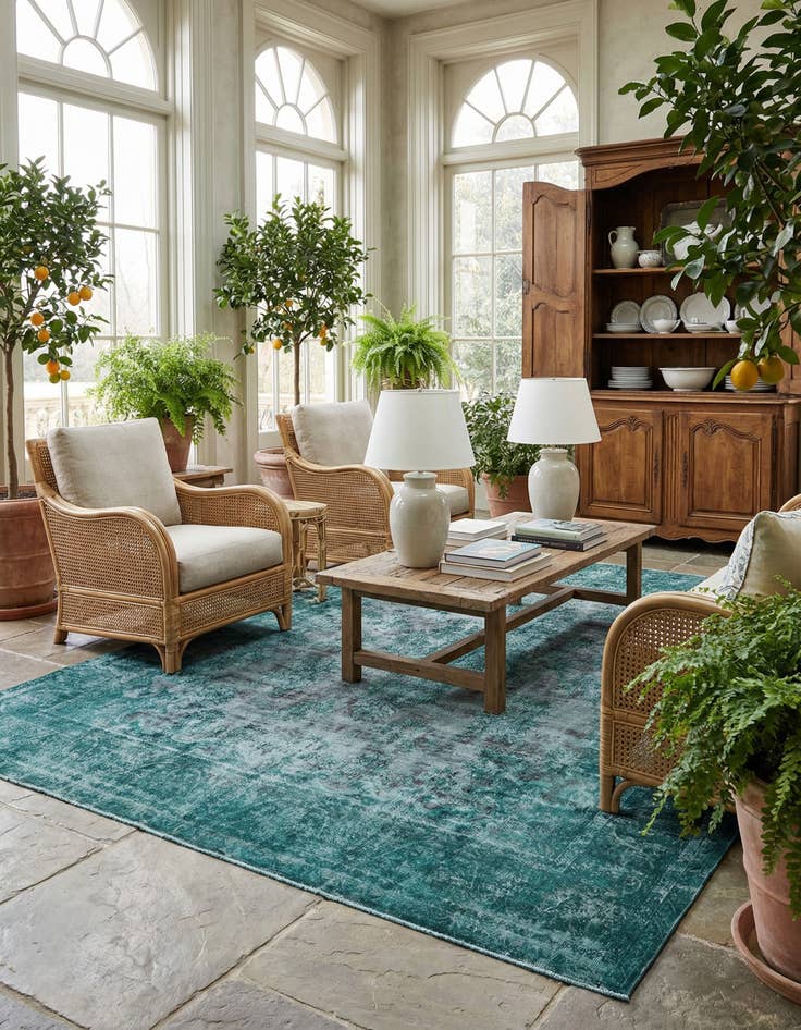 Detail image of 9' 5 x 12' 9 Vintage Royal Wool Rug