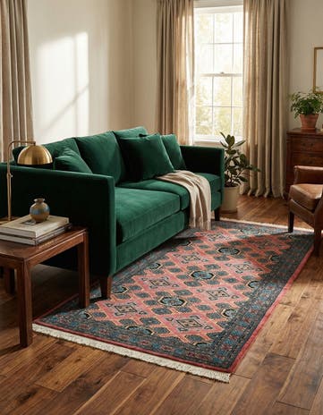3' 2 x 5' 3 Hand Knotted Bokhara Rug
