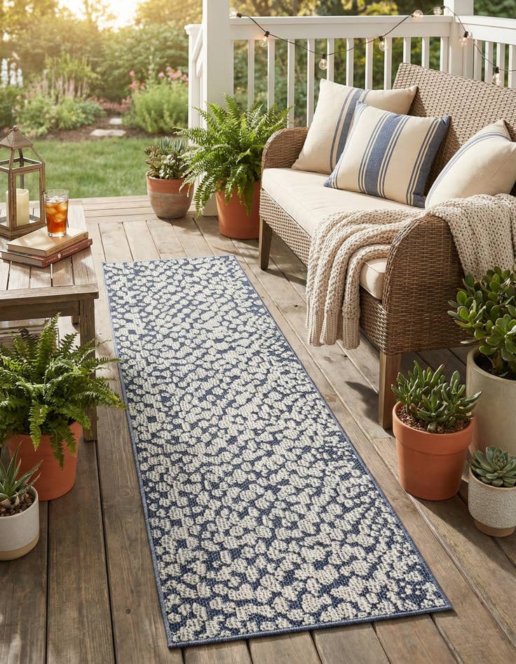 Detail image of 2' x 6' 1  Washable Safari Indoor / Outdoor Runner Rug