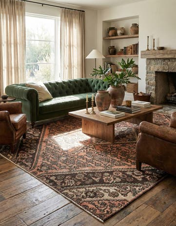 4' 4 x 7' 1 Hand Knotted Ultra Vintage Persian Wool Rug