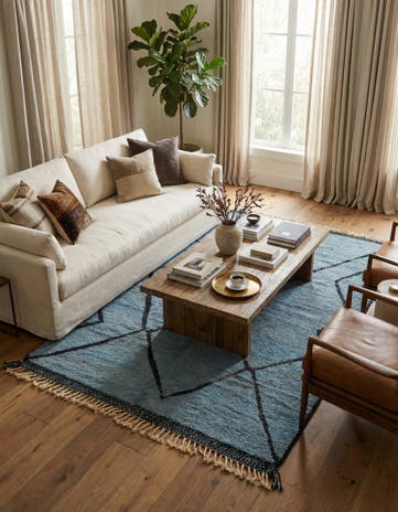 6' 5 x 10' 5 Hand Knotted Moroccan Wool Rug