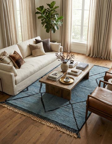 6' 5 x 10' 5 Hand Knotted Moroccan Wool Rug