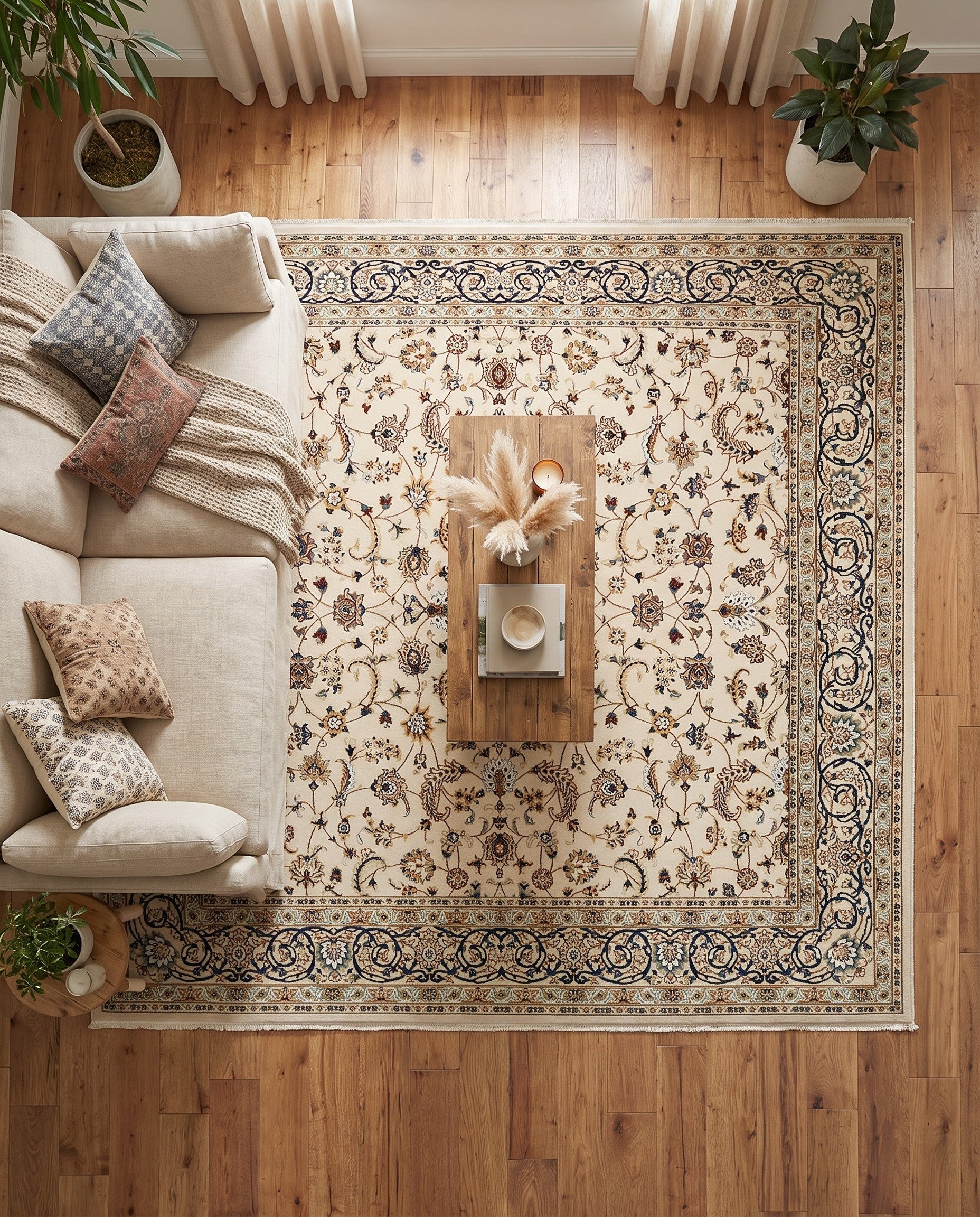 7' 10 x 8' Nain Design Square Rug